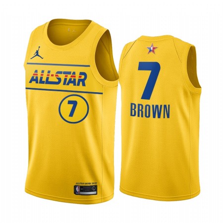 Maillot Basket Boston Celtics Jaylen Brown 7 2021 All-Star Jordan Brand Gold Swingman - Homme